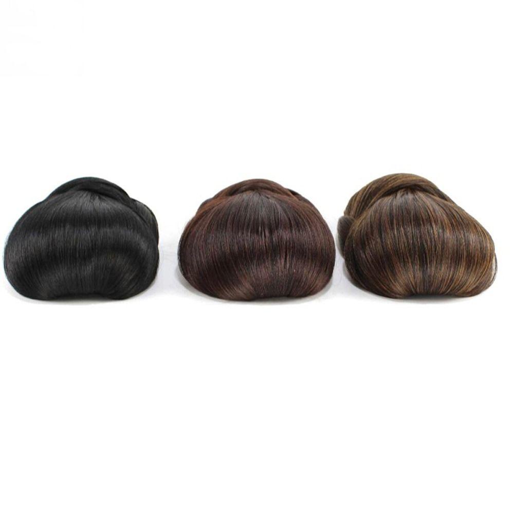 กิ๊บติดผมปลอม แบบซ่อนได้ สีดํา แบบเรียบง่าย เครื่องประดับ สําหรับผู้หญิง
