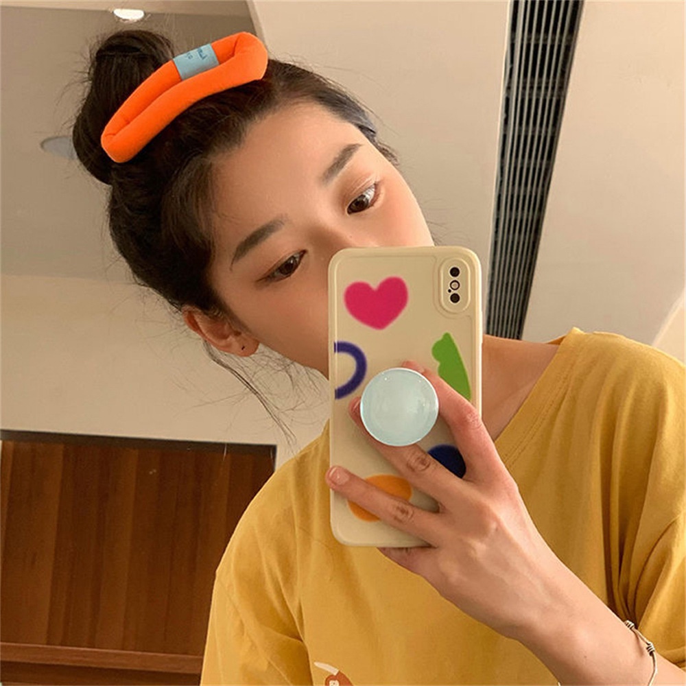 กิ๊บติดผมฟองน้ํา ขนาดใหญ่ น่ารัก สีครีม เครื่องประดับ สําหรับผู้หญิง