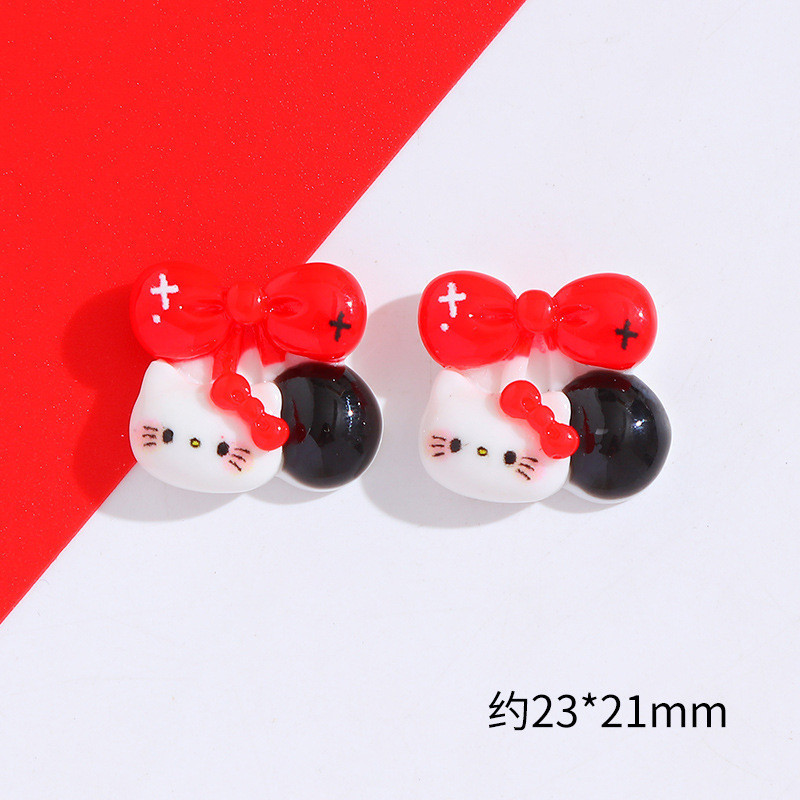 กิ๊บติดผมเรซิ่น ลายการ์ตูนแมว ประดับโบว์ แฮนด์เมด diy