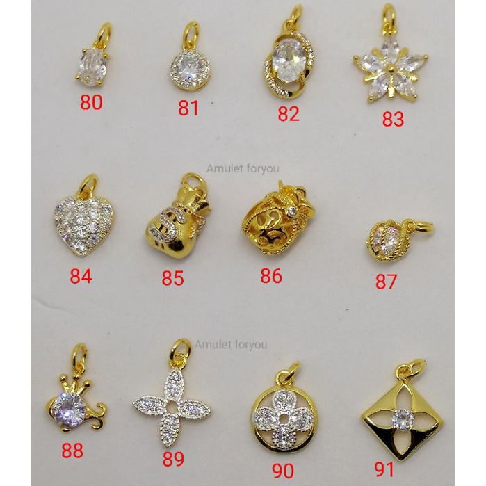 จี้ทอง 18k ฝังเพชร czแท้ (พร้อมห่วงกลม)​