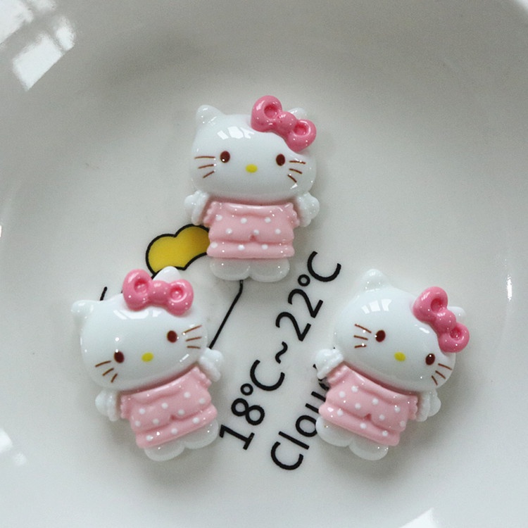 จี้เรซิ่น รูปซานิโร่น่ารัก แวววาว สําหรับทําเครื่องประดับ DIY 10 ชิ้น