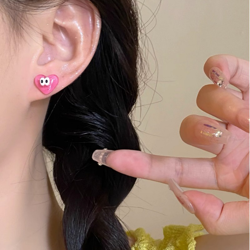ต่างหูสตั๊ดเรซิ่น S925 ลายการ์ตูนน่ารัก สําหรับเด็กผู้หญิง
