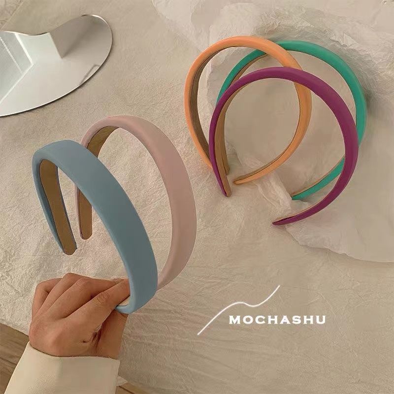 ที่คาดผม คาดผม งานวินเทจเสริมโฟมหนาไม่มาก คาดผมเกาหลีสีสันสดใส คาดผมเกาหลี