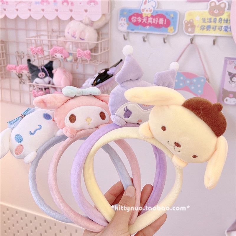 ที่คาดผม ผ้ากํามะหยี่ขนนิ่ม ลายการ์ตูน Cinnamon Dog Melody น่ารักมาก 2024