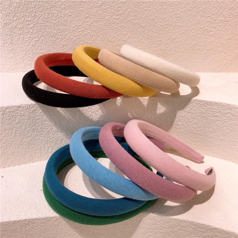 ที่คาดผมฟองน้ํา ผ้ากํามะหยี่ สีแคนดี้ แฟชั่นสําหรับผู้หญิง