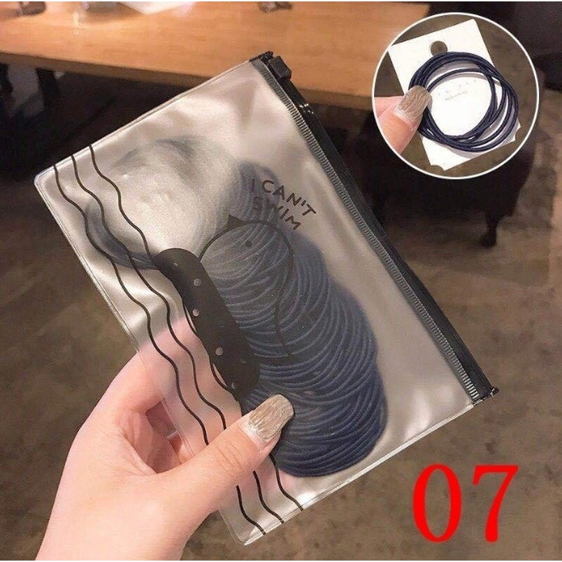 ผ้าโพกศีรษะที่สวยหรู100pcs เชือกผม ยางรัดผม Women