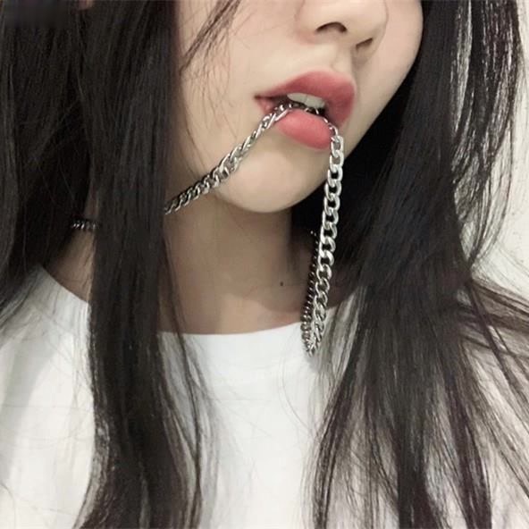 พร้อมส่งจากไทย เครื่องประดับแฟชั่น สร้อยคอโซ่ hiphop สร้อยคอฮิปฮอป เท่ห์ๆ สไตล์เกาหลี N139
