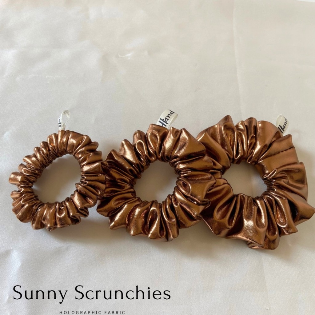 ยางรัดผม Sunny Scrunchies metallic fabric  ยางมัดผม ไม่กินผม
