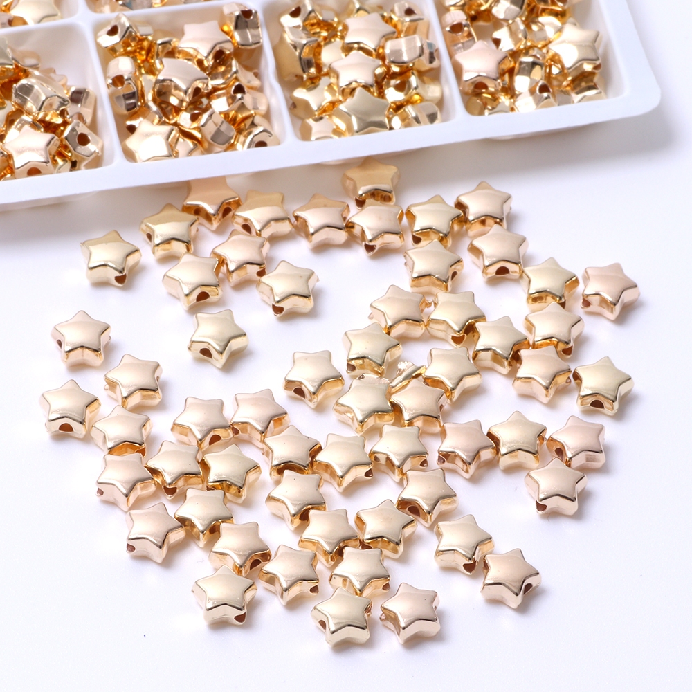 ลูกปัดอะคริลิค รูปมงกุฎ ดาว หัวใจ ดอกไม้ สําหรับทําเครื่องประดับ DIY 100 ชิ้น