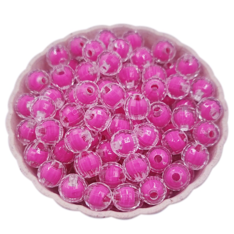ลูกปัดอะคริลิคใส สีแคนดี้ 8/10 มม. สําหรับทําเครื่องประดับ DIY (20/40 ชิ้นต่อถุง)