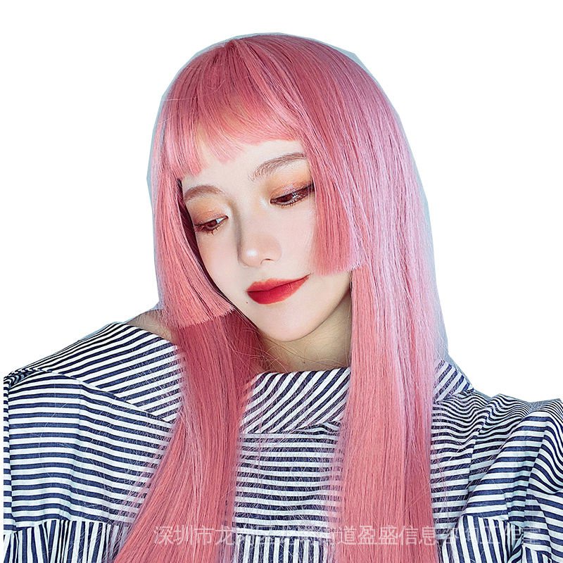 วิกผมยาวตรง สีเงิน สีขาว สไตล์โลลิต้า สําหรับผู้ชาย และผู้หญิง