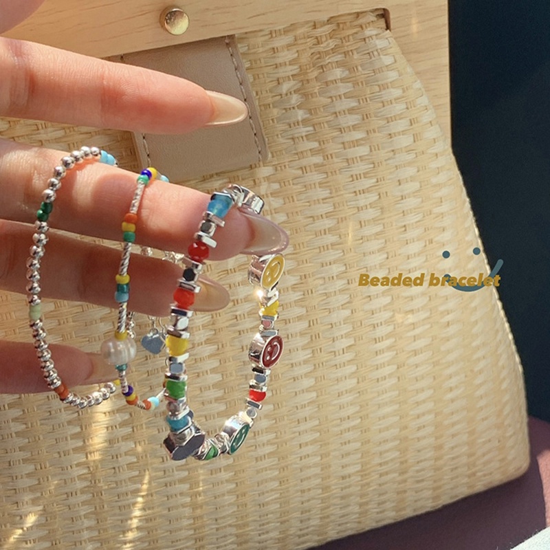 สร้อยข้อมือ โลหะผสม รูปหัวใจยิ้ม สวยงาม สําหรับผู้หญิง