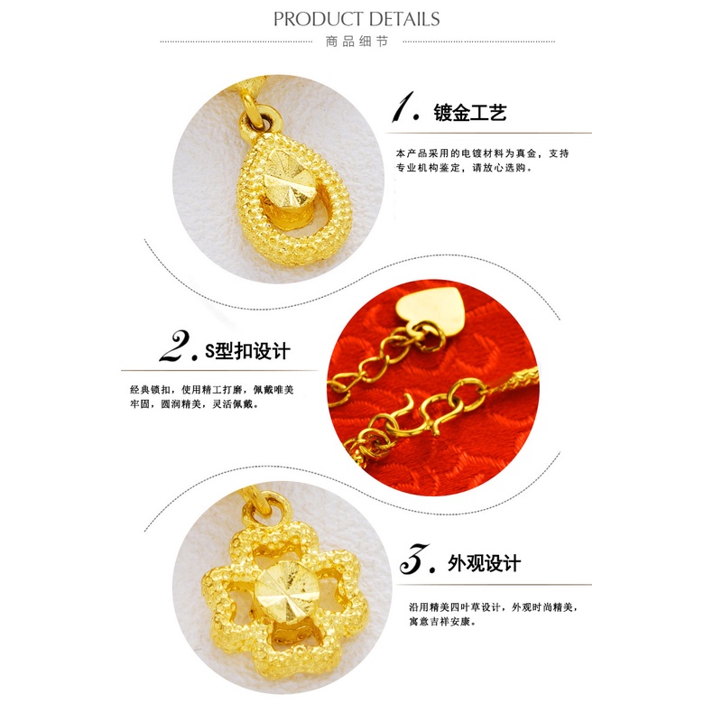 สร้อยข้อเท้า ประดับลูกปัด ระฆังทอง 24k แบบสองชั้น แฟชั่นสําหรับผู้หญิง