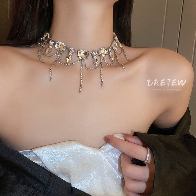 สร้อยคอโซ่ ประดับเพชร หรูหรา สไตล์ยุโรป อเมริกัน หรูหรา หรูหรา ระดับไฮเอนด์