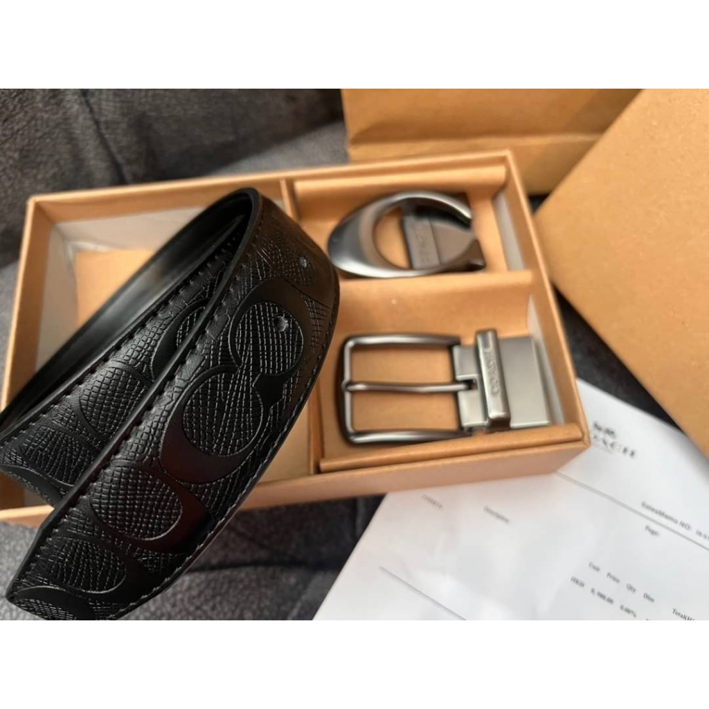 สินค้าพร้อมส่ง เซทเข็มขัด Coach 2 หัว เข็มขัดชายสุดชิค!! ซื้อฝากแฟนคือแฟนรักแฟนหลง
