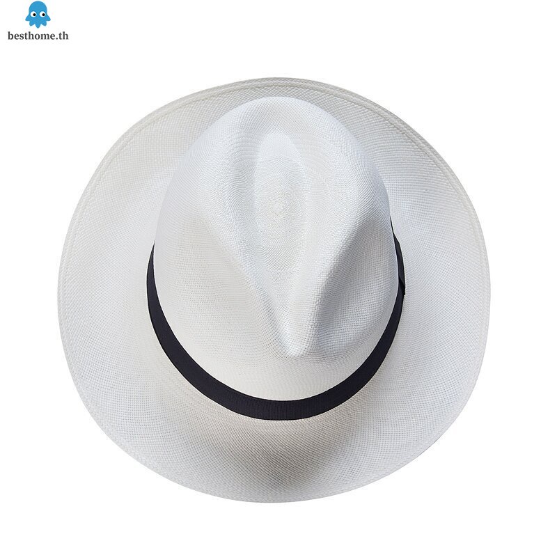 หมวก Fedora สีขาว สําหรับผู้หญิง ผู้ชาย หนึ่งขนาด เหมาะกับผู้ใหญ่ เด็กโต และวัยรุ่น