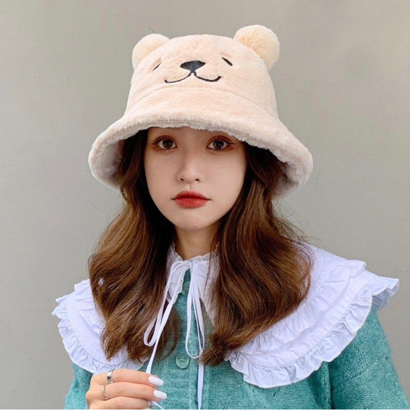 หมวกบัดเก็ตขนปุยมีหู   น่ารักๆ