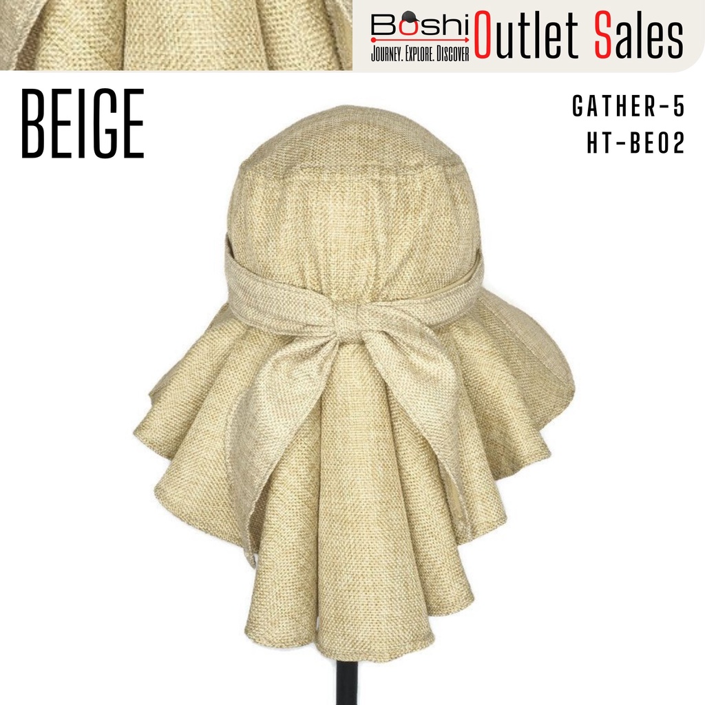 หมวกปีกกว้าง BOSHI GATHER HAT JP-STYLE ปรับไซส์ได้ 57-61 cm. ( GATHER 5 )