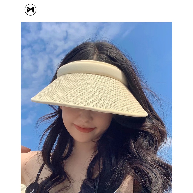 หมวกยางเปล่า ป้องกันแดด พิมพ์ลายตัวอักษร แฟชั่นฤดูร้อน สําหรับผู้หญิง 2022