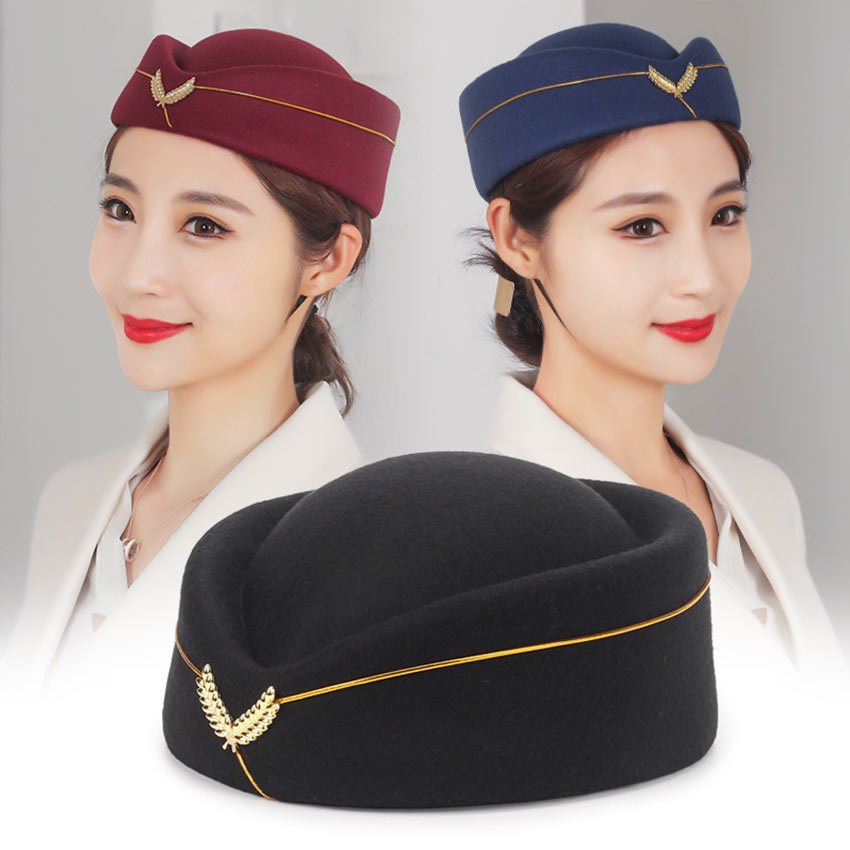 หมวกเบเร่ คอสเพลย์ หมวกคอสเพลย์แอร์ไลน์ หมวกยูนิฟอร์ม พร้อมส่ง