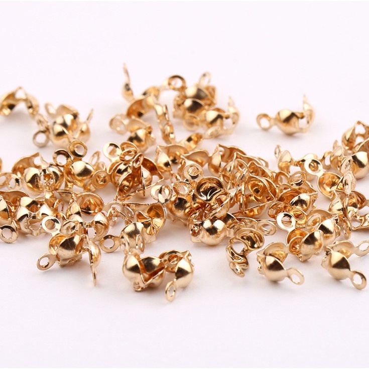 อุปกรณ์เสริมสร้อยคอสร้อยข้อมือลูกปัดหัวเข็มขัดสองด้าน 7x4 มม. DIY