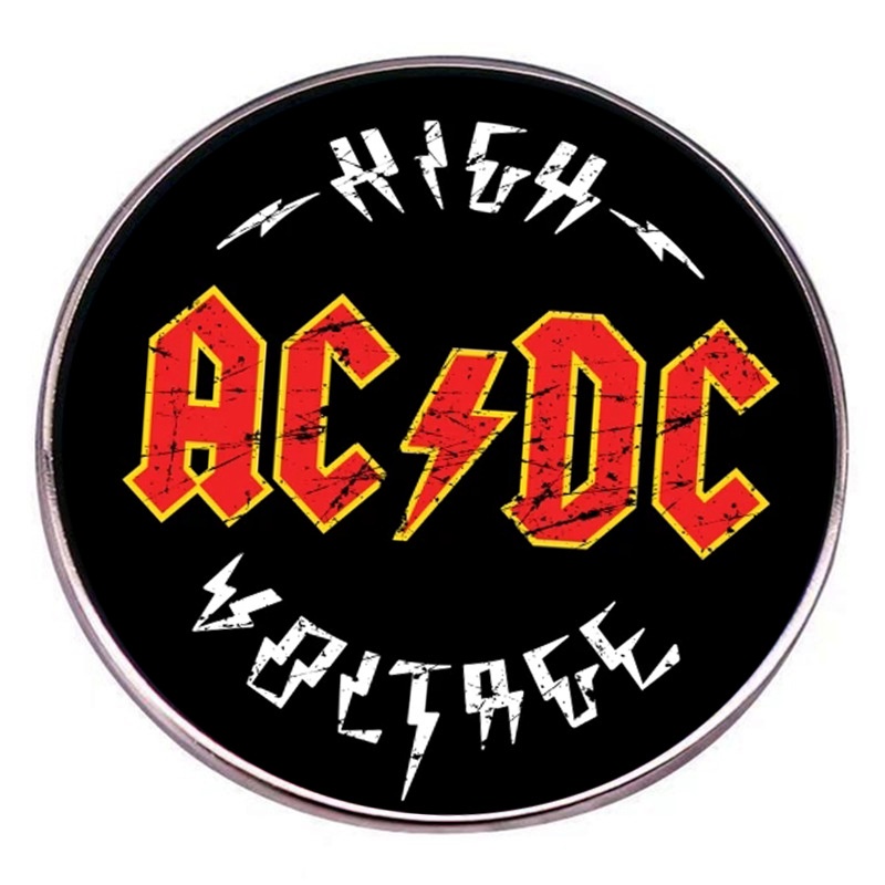 เข็มกลัดโลหะ รูปวงร็อค ACDC เหมาะกับของขวัญ สําหรับตกแต่งเสื้อผ้า กระเป๋าเป้สะพายหลัง
