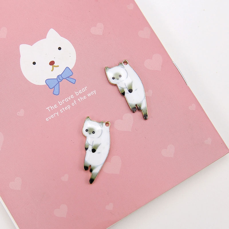 เครื่องประดับ ต่างหู จี้รูปตัวตลกคิตตี้ แฮนด์เมด Diy