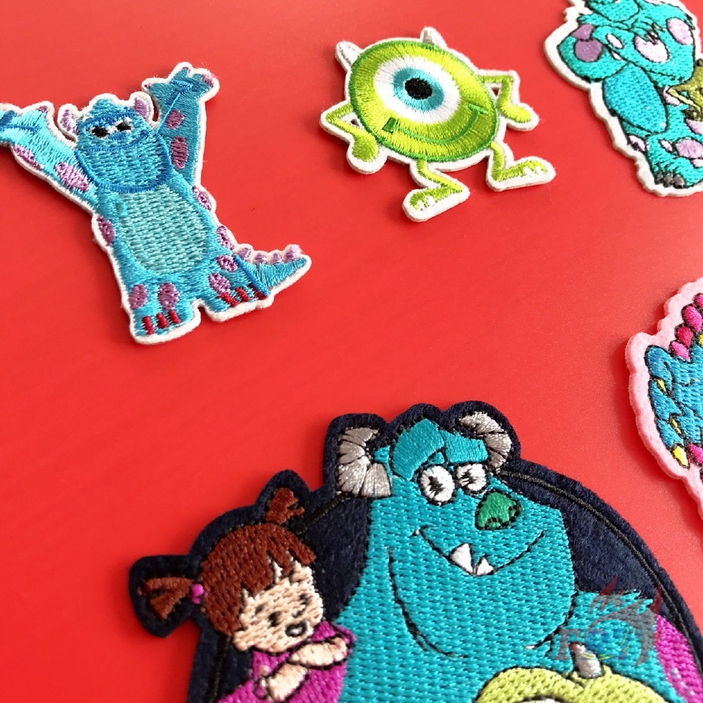 แผ่นป้ายการ์ตูน ลาย Disney: Monsters, Inc. - Series 03 สำหรับติดตกแต่งเสื้อผ้า