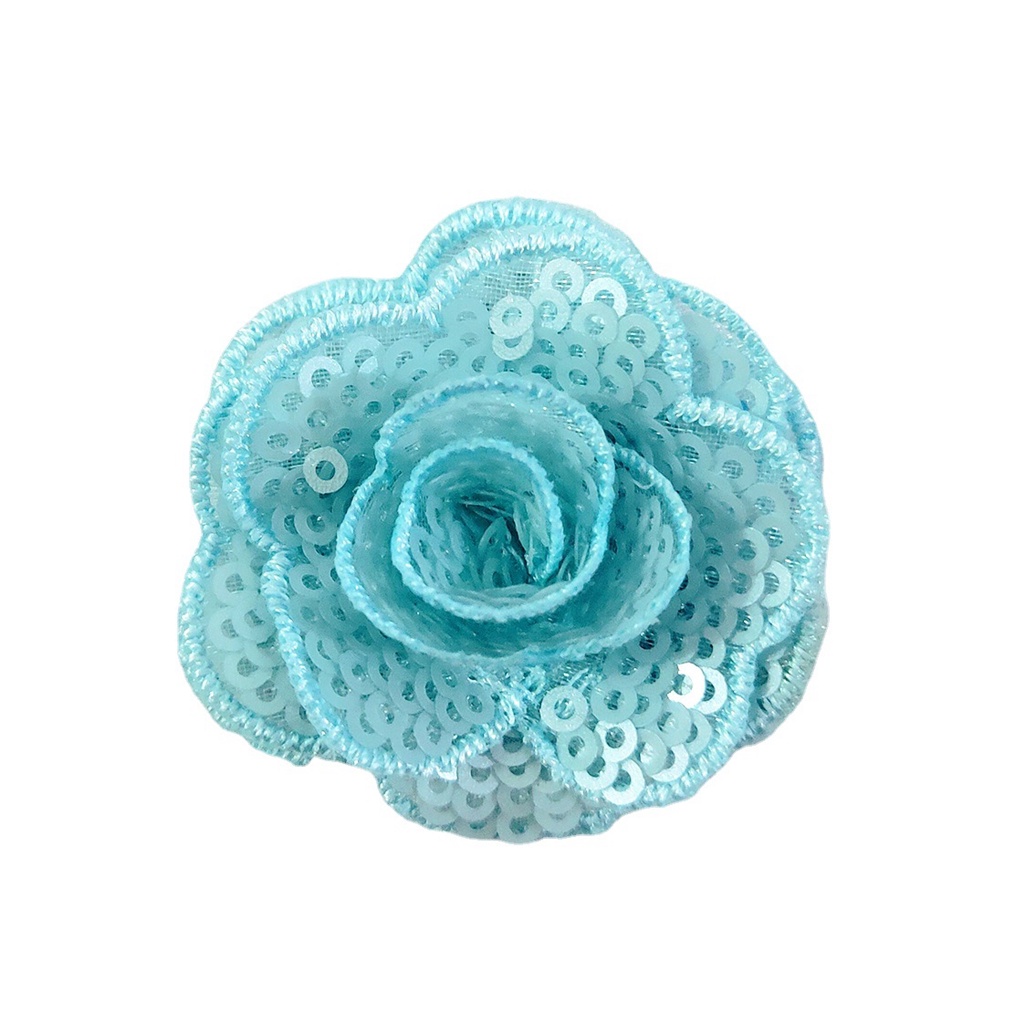 แผ่นแพทช์ ปักเลื่อม รูปดอกไม้ 3D ขนาดเล็ก 4 ซม. แฮนด์เมด DIY สําหรับตกแต่งชุดแต่งงาน