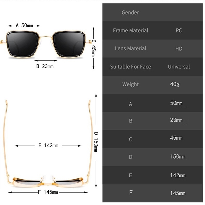 แว่นกันแดด กรอบโลหะ แบบโอเวอร์ไซซ์ สไตล์เรโทร แฟชั่น Unisex