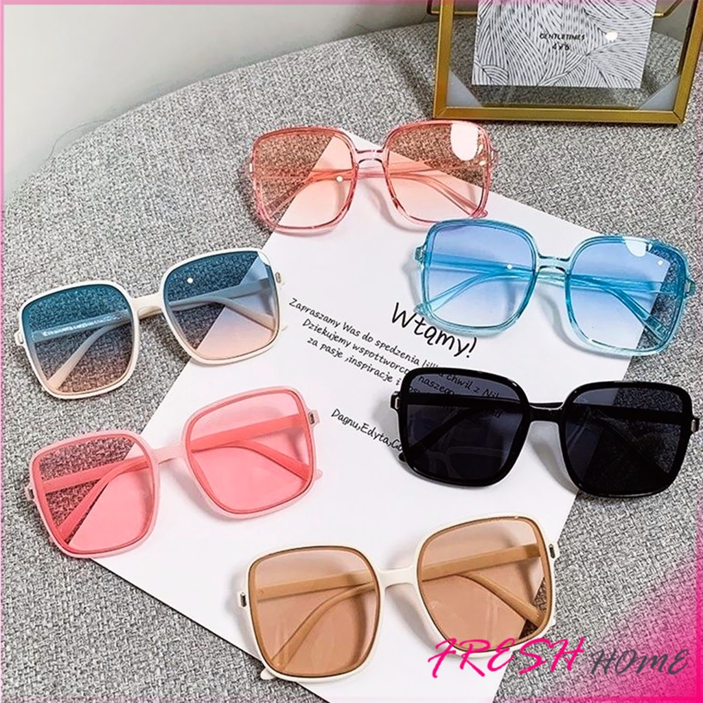 แว่นตากันแดด เลนส์ทรงสี่เหลี่ยม กรอบเล็ก สำหรับสตรี Sunglasses