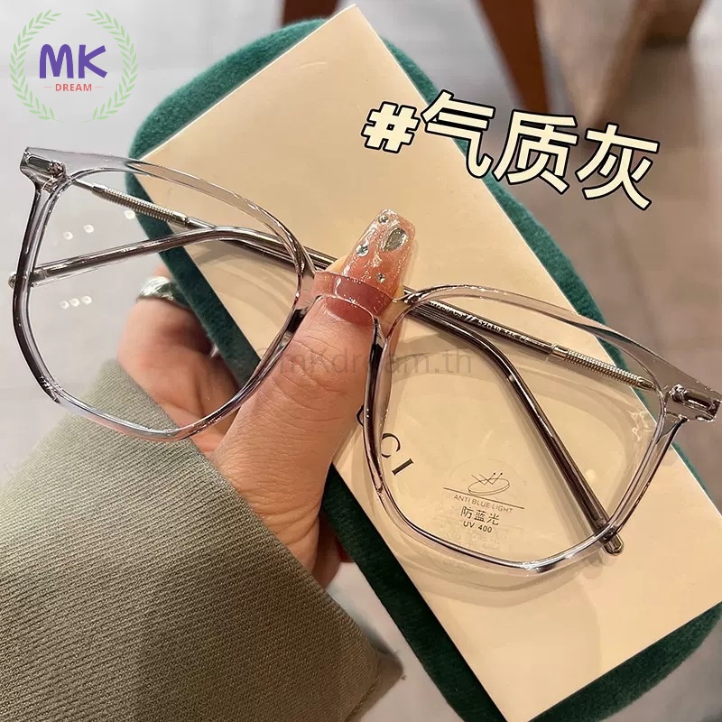 แว่นตาสายตาสั้น 0 ถึง -600 กรอบวงรี แฟชั่นแว่นตาป้องกันแสงสีฟ้า แว่นตาผู้หญิง ผู้ชาย แว่นตา