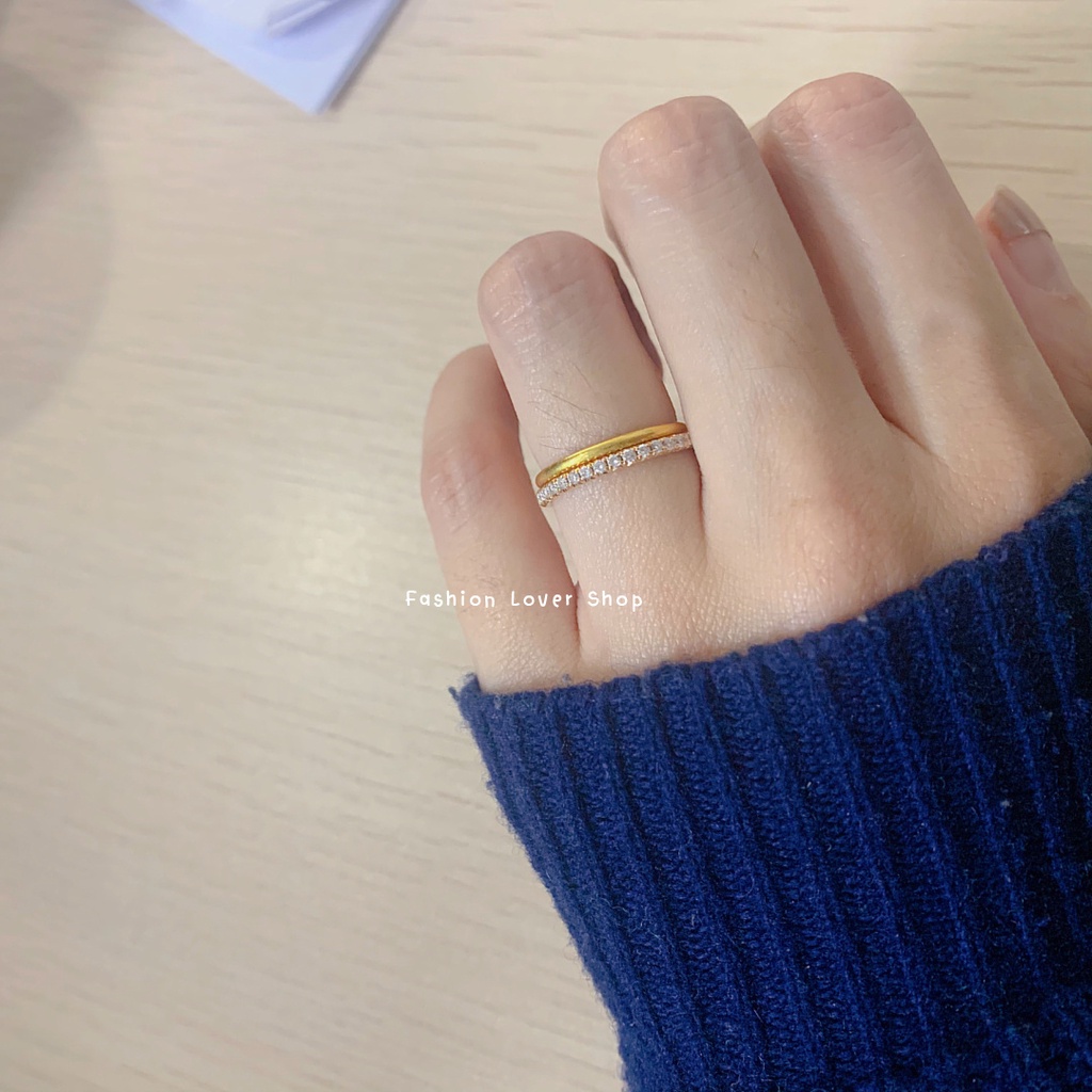 แหวนมินิมอล แหวนแต่งงาน แหวนเพชร เงินแท้925  พร้อมส่ง