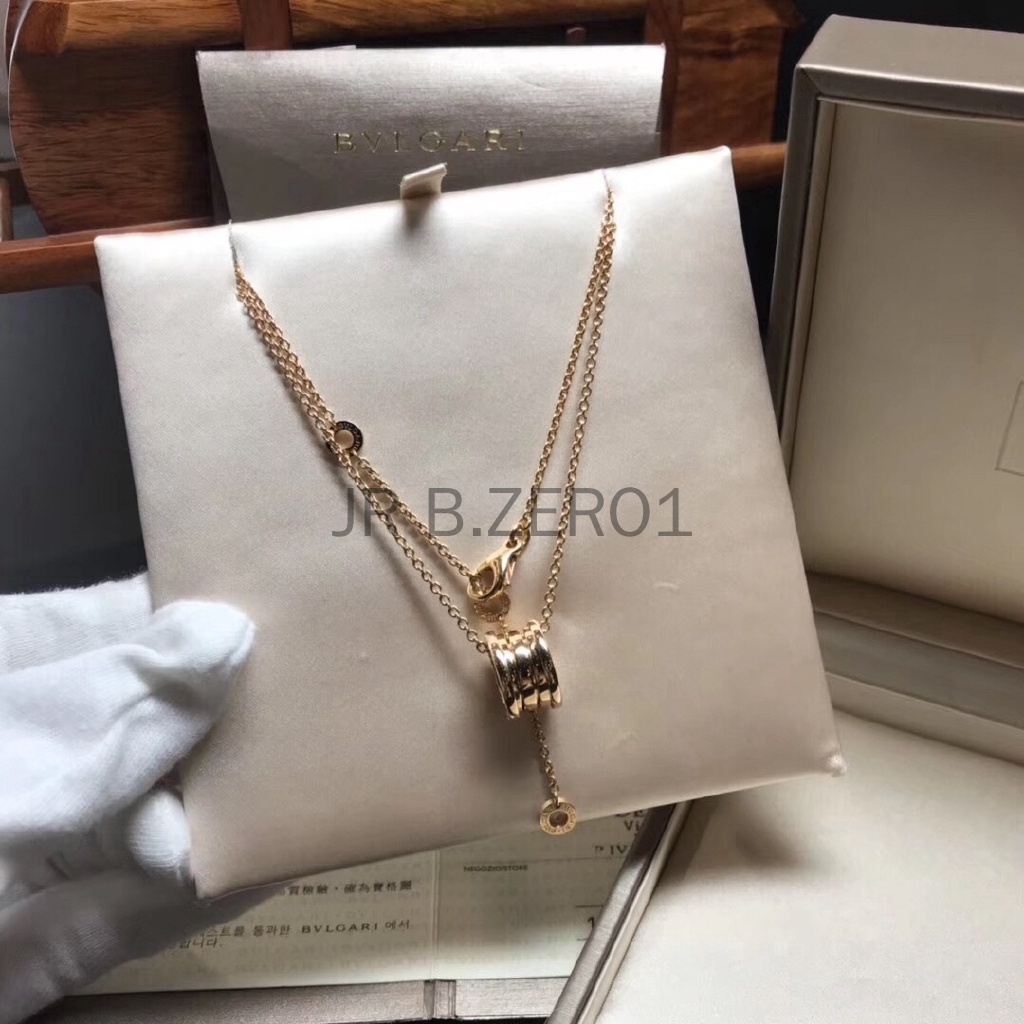 ใหม่ ขายดี B.zero1 สร้อยคอ พร้อมจี้ ทรงกลม ขนาดเล็ก สีเหลือง ทอง 18kt สีโรสโกลด์ 18kt 2021