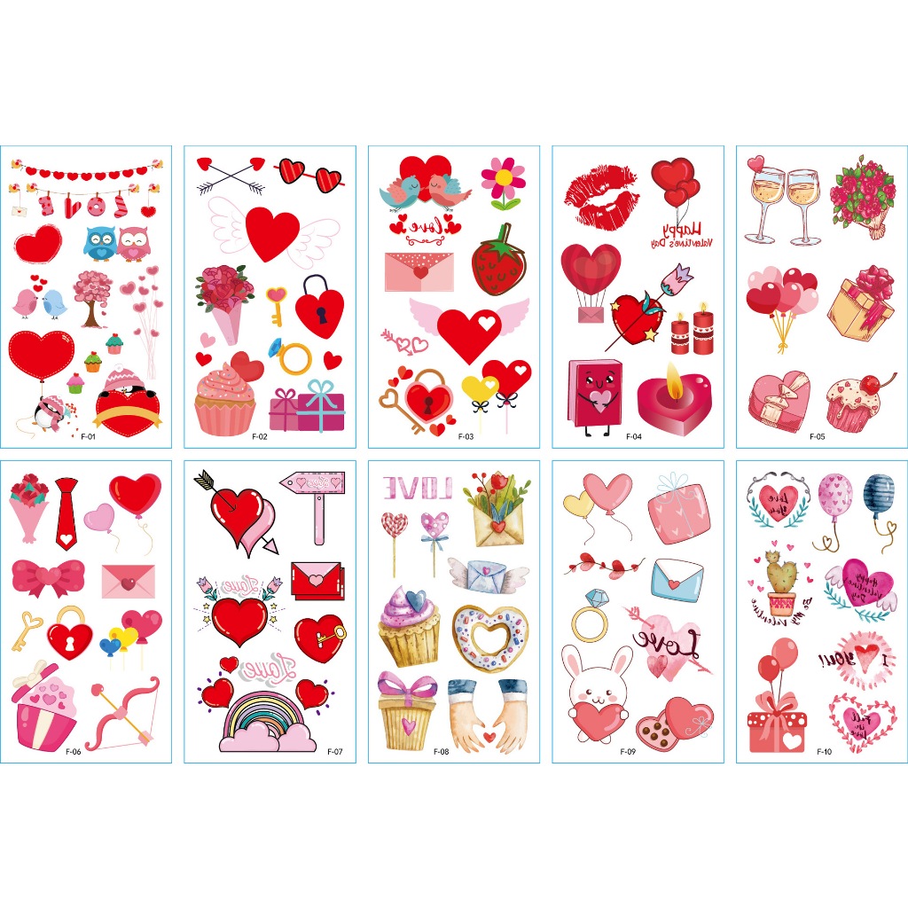 ☃️พร้อมส่ง☃️  Tattoo Stickers สติกเกอร์แทททู 1แผ่น=7บาท (ขนาด7x12 ซม.) *คละลาย* สติกเกอร์แทททู ของเล่นเด็ก