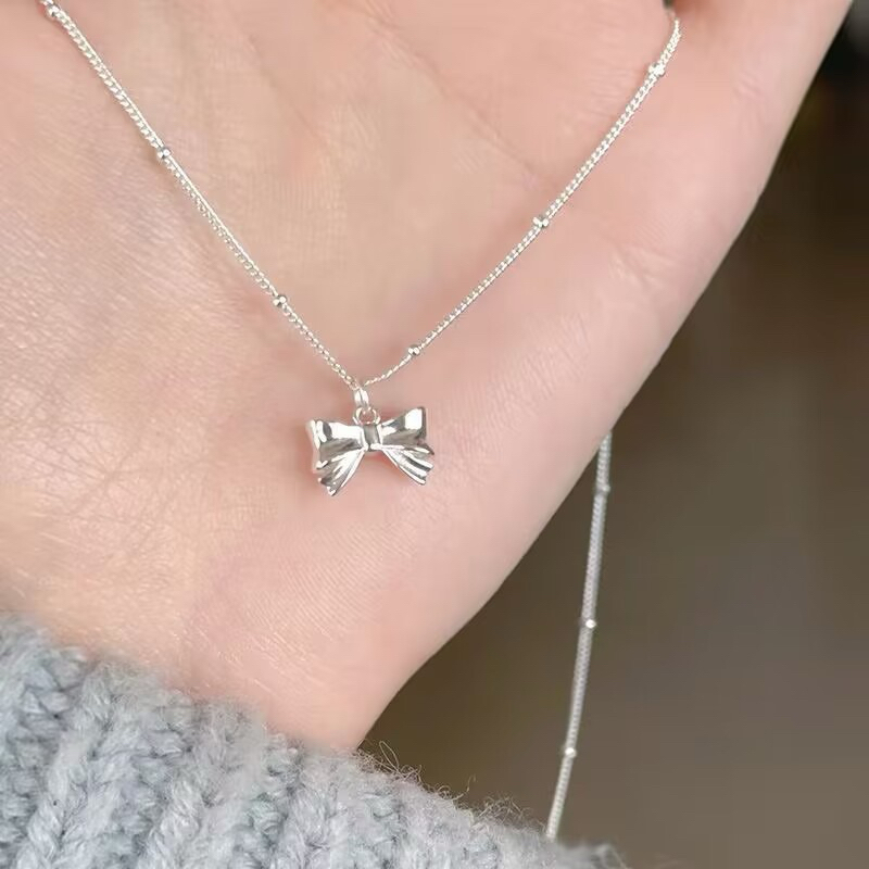 ꒰พร้อมส่ง꒱ ♡ Charlotte Necklace | สร้อยคอโซ่จี้โบว์ | สร้อยคอสไตล์เกาหลี ✩☼