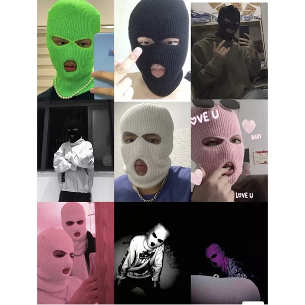 ️SUN RKT หมวกถักคลุม หน้ากาก Fashion Balaclava ski mask สวมใส่ภจญภัยในทุกกิจกรรม