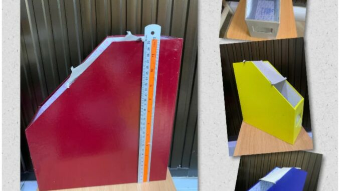 กล่องใส่เอกสาร 1 ช่อง ไทย-ไท มีให้เลือก 14 สี กล่องทำจากกระดาษหุ้ม 2 ชั้น