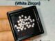 Cพลอยเพทาย สีขาว White Zircon เจียรเหลี่ยมก้นเพชร กลม 1-3 mm. เหมาะทำฝังพลอย แหวนเพชร จี้เพชร ต่างหูเพชร พลอยแท้ธรรมชาติ