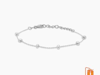 AURORA  สร้อยข้อมือมุกแท้ Baby Pearl ตัวเรือนเงินแท้ 92.5%
