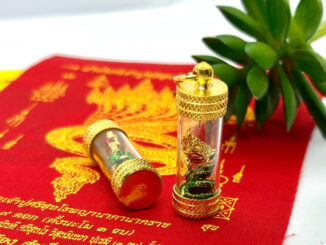 จี้พญานาค ขนาด1นิ้ว เลี่ยมตระกุดหลอดแก้ว วัดศิริสุทโธ จ.อุดรธานี