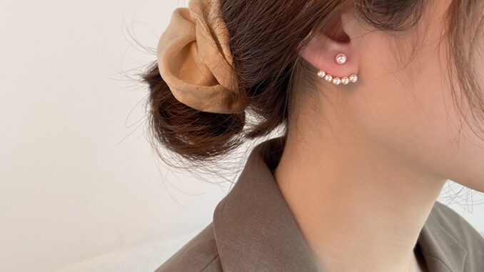 ※Hot Sales※ เครื่องประดับแฟชั่นสตรีต่างหูกระดุมมุกสไตล์เกาหลี