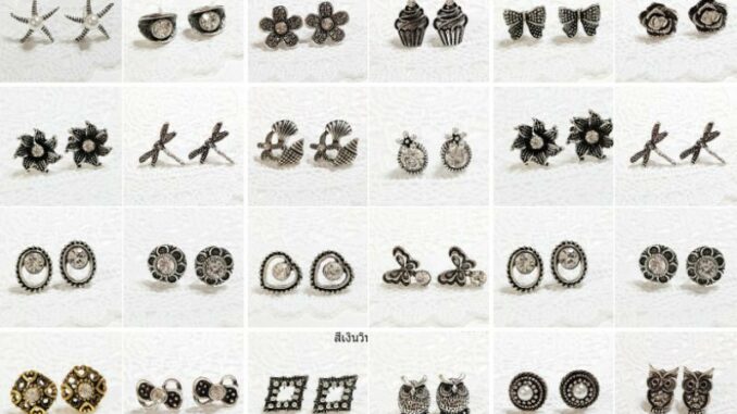 ต่างหูเจาะสไตล์วินเทจเล็กๆชิคๆใส่ได้บ่อยอัลบั้ม1
