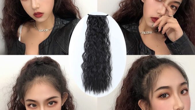 หางม้า  หางม้าผูกลอนม่าม่า ยาว50cm ใส่ดูดีง่ายมากสวยฟูทุกสีค่ะ สิน้ค้าพร้อมส่ง