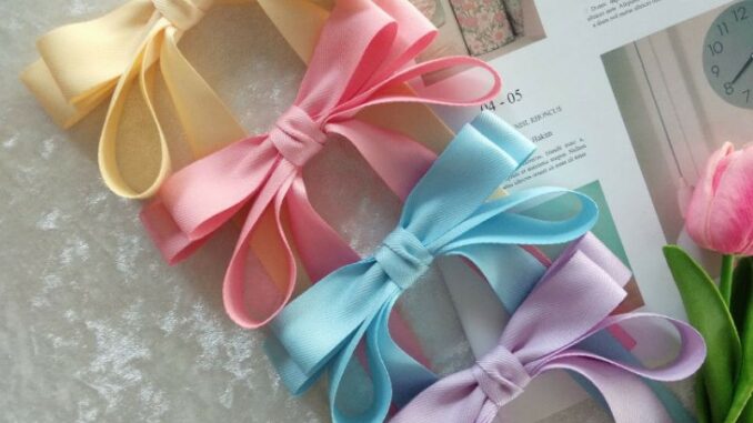 กิ๊บโบว์ติดผมสีหวาน (1ชิ้น)