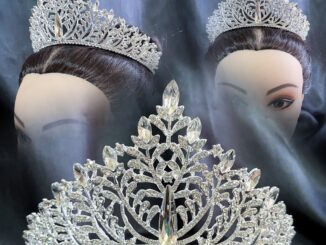 (พร้อมส่ง) เทียร่า 301 สีเงิน มงกุฎนางงาม งานสวย ปราณีต QCเพชรทุกเม็ด สินค้าพร้อมส่งจากไทย