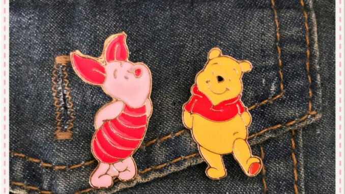 ★ Winnie The Pooh - Pooh Bear & Piglet Brooches ★ 1Pc Cartoon Creative Fashion Doodle Enamel Pins Backpack Button Badge Brooch