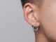 ต่างหูสตั๊ดแฟชั่น สไตล์ฮิปฮอป（A13-03-5）SILVER