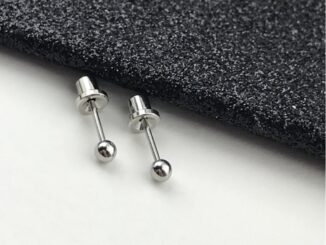 (ส่งฟรี!) ต่างหูสำหรับผิวแพ้ง่ายแป้นตัน สแตนเลสเกรดการแพทย์ ปลอดภัย 100% ball 3mm สีเงิน/สีโรสโกล