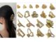 กิ๊บหนีบผม กิ๊บติดผม Gold Hair Claw Clips Womanข Hair Accessories